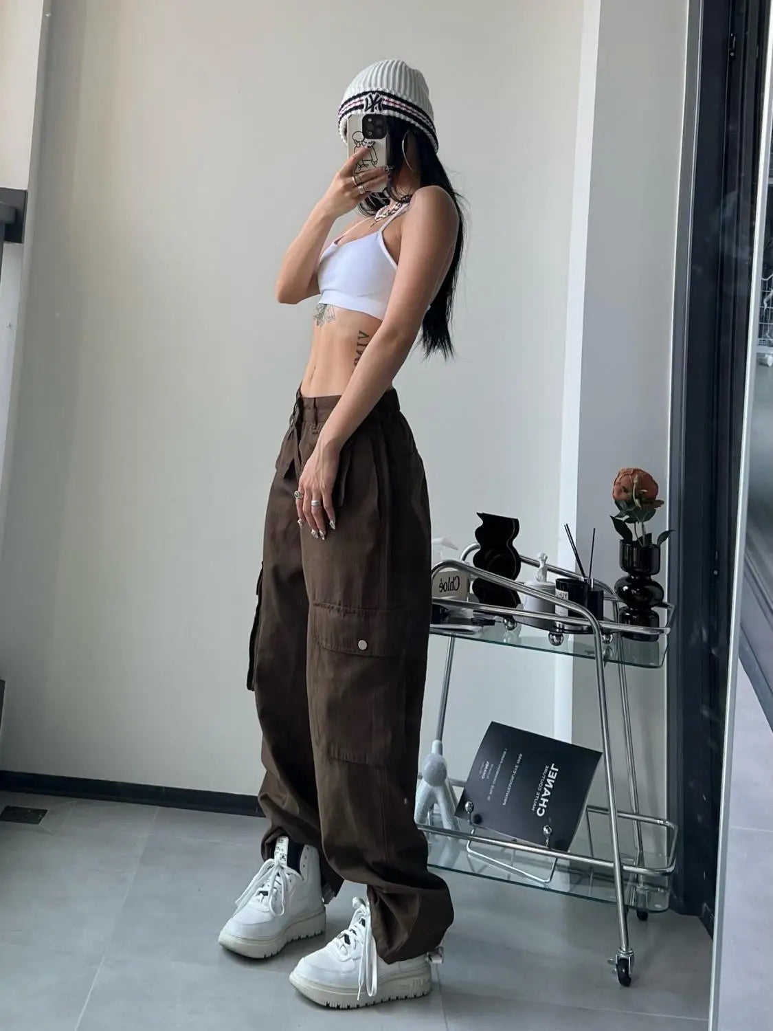 Vintage Brown Baggy Cargo Pants – 90s Streetwear – product image 8