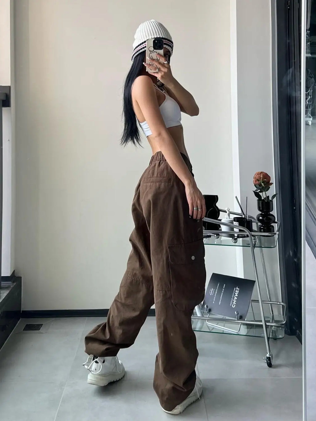 Vintage Brown Baggy Cargo Pants – 90s Streetwear – product image 9