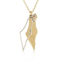 2 Layers Israel Map Necklace