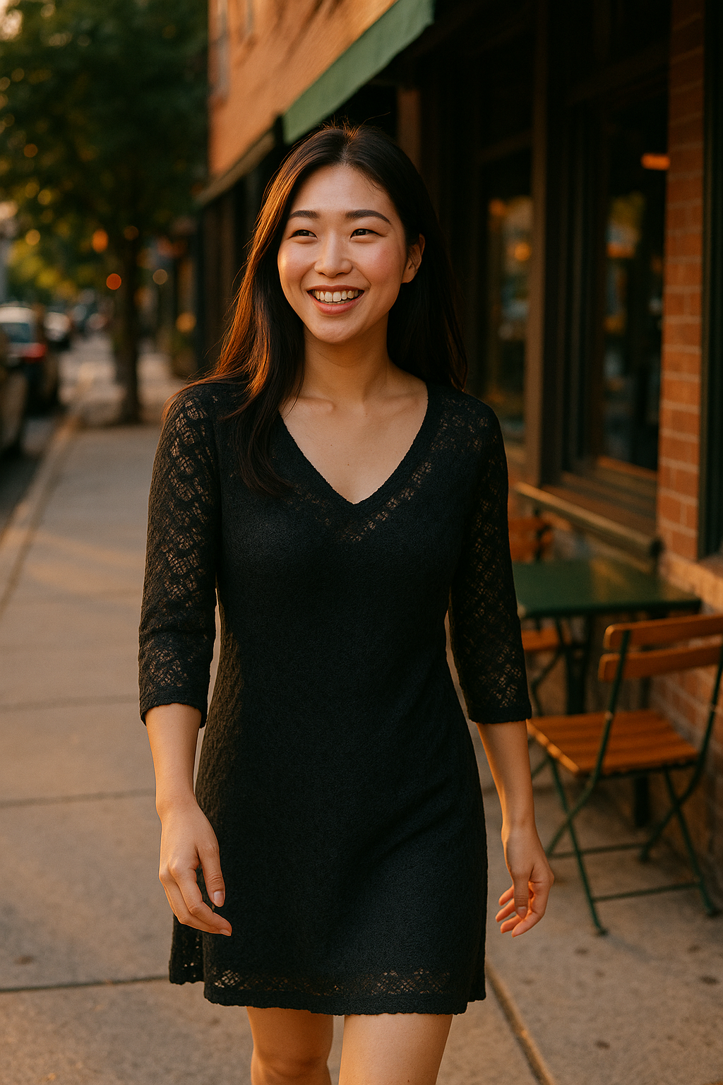 Unexpectedly You Midnight Lace Knit Long Sleeve Tunic