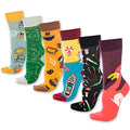 Fun Crew Socks for Men and Women – Colorful Cotton Novelty 6-Pack – product image 1