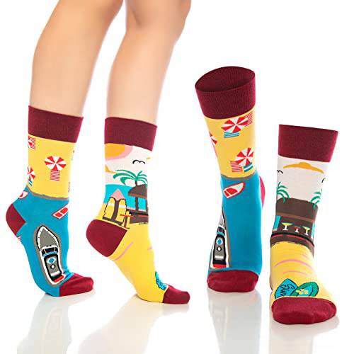 Fun Crew Socks for Men and Women – Colorful Cotton Novelty 6-Pack – product image 5
