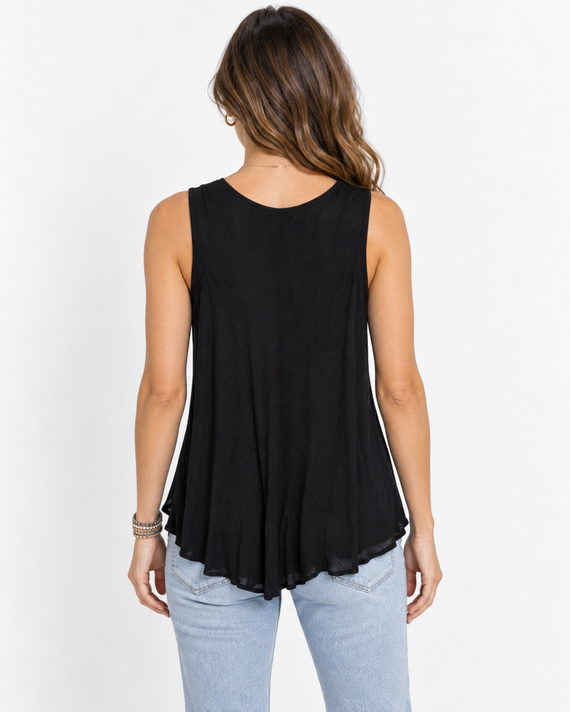 Unexpectedly You Midnight Palms – Black & Orange Boho Dress