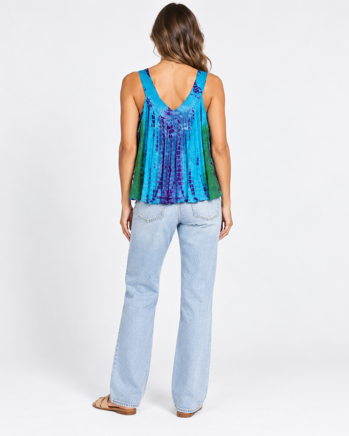 Unexpectedly You Blue Mirage Tie-Dye Boho Tank Top