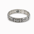Silver Current silver-tone crystal stretch bracelet - product view