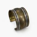 Bronze Rhythm textured mixed-metal cuff bracelet - product view