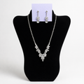 Pearl Garden silver-tone floral pearl statement necklace - front product view