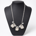 Crystal Cascade rhinestone necklace and matching drop earrings - product view