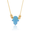 Opal Hamsa Necklace