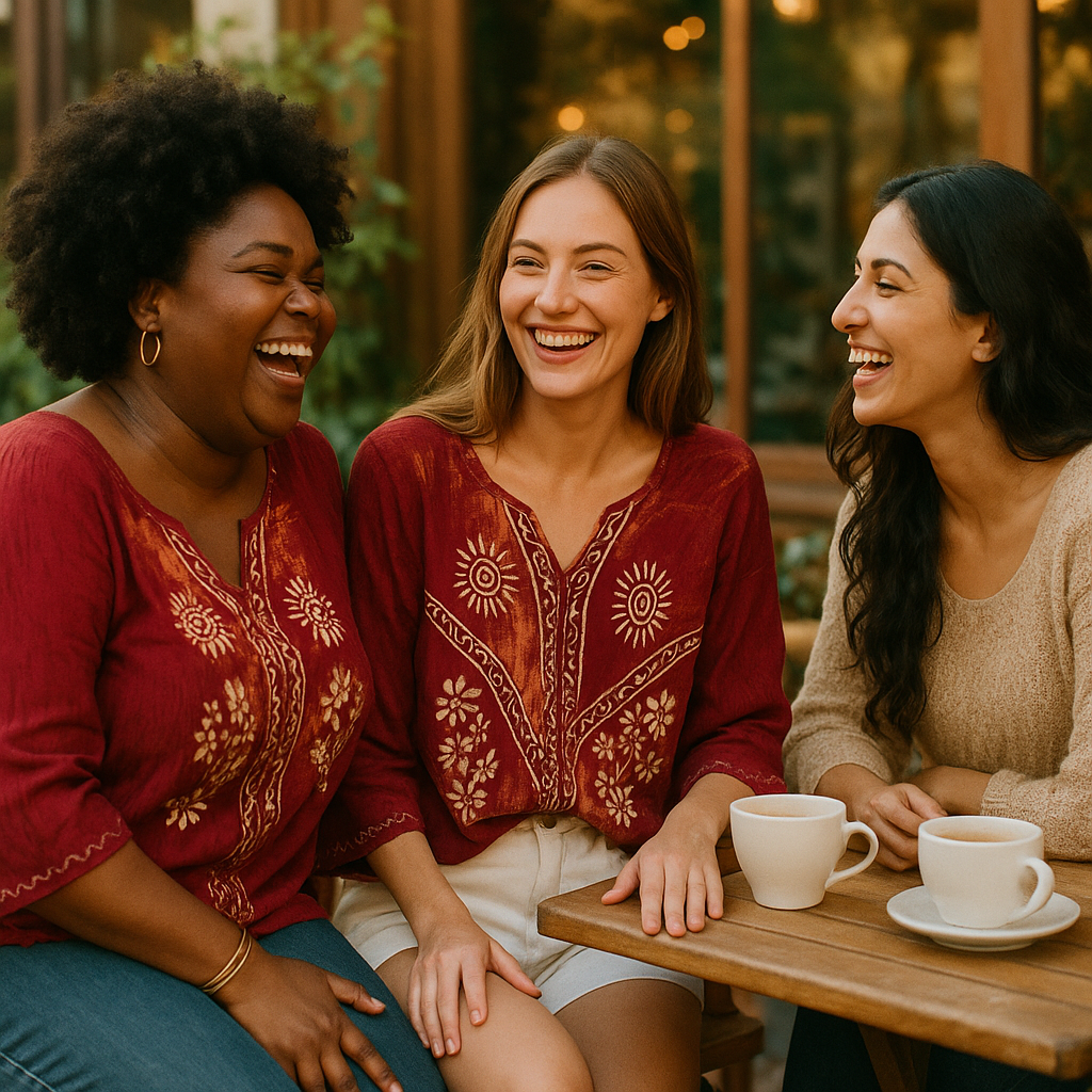 Unexpectedly You Crimson Sol Hand-Dyed Boho Blouse