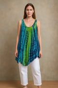 Unexpectedly You Ocean Breeze Hand-Dyed Flowy Tunic Top