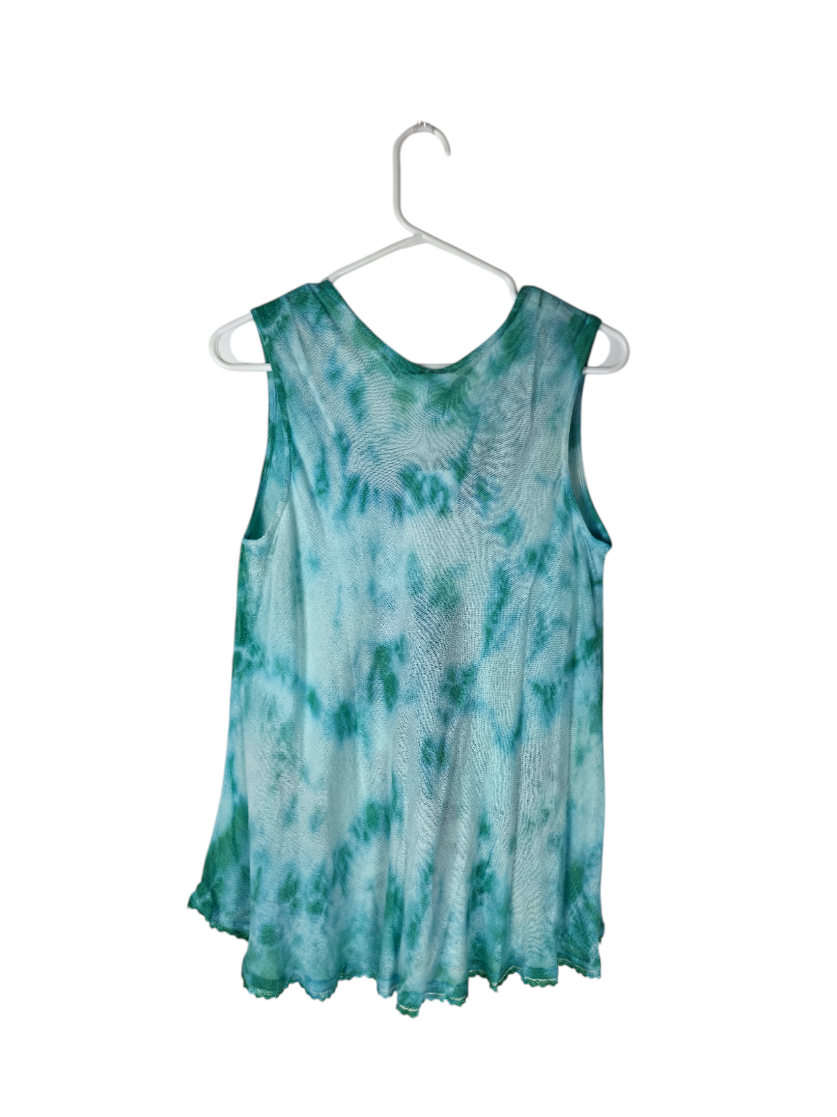 Aqua Breeze Dolphin Art Sleeveless Top — alternate clean product image