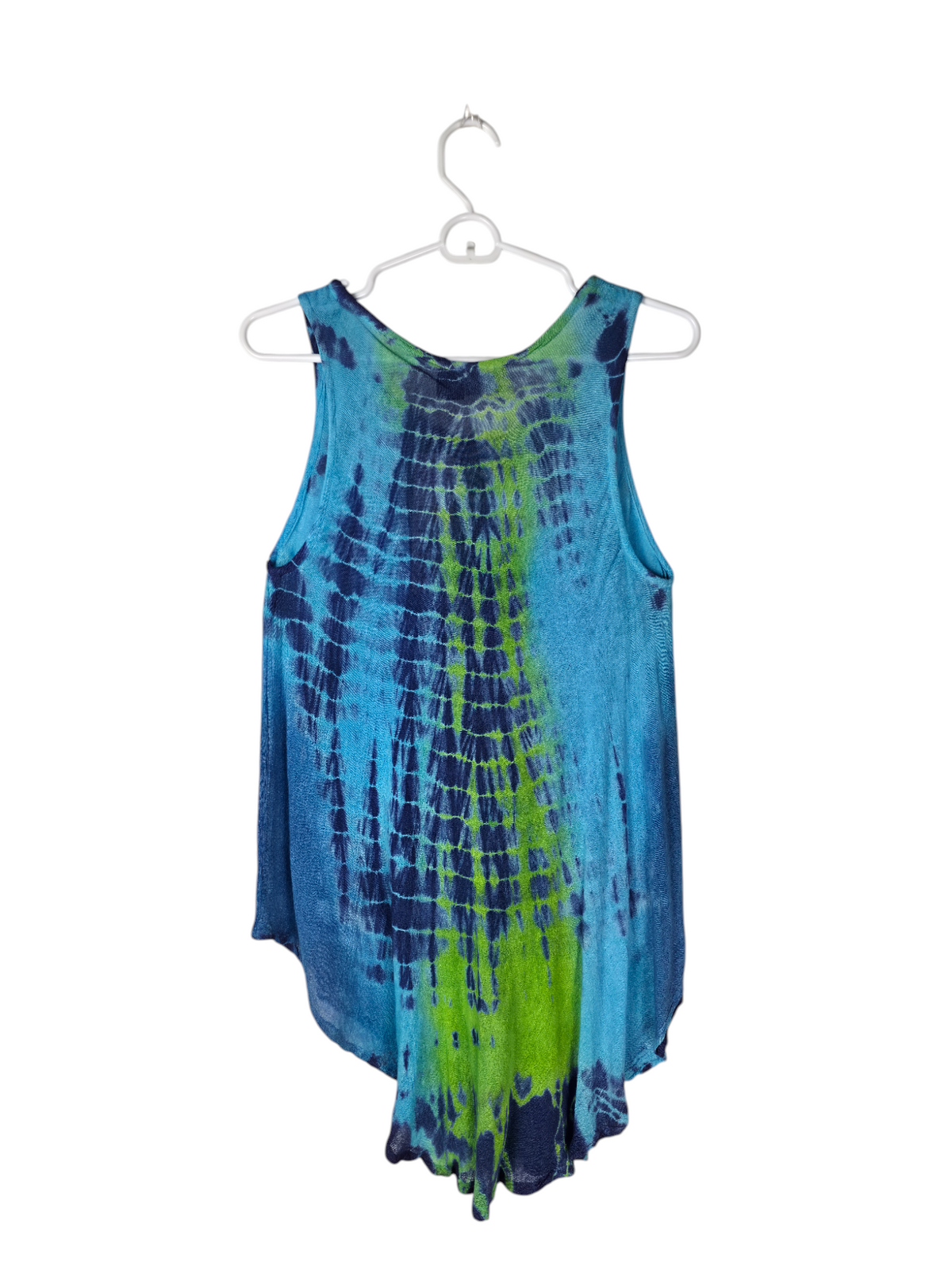 Aqua Fern Tie-Dye Flowy Tunic Top — alternate clean product image