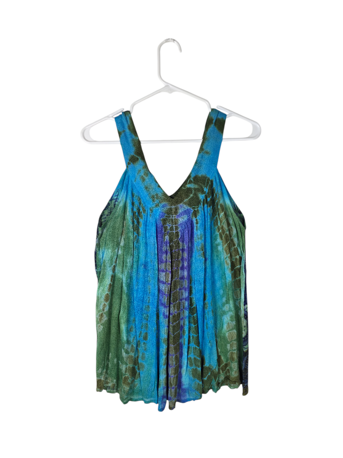 Azure Fern Boho Tank Top clean alternate product view