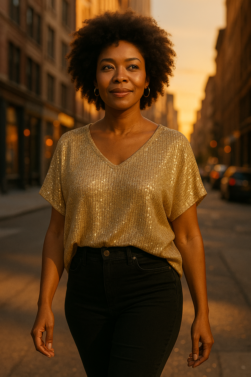 Unexpectedly You Golden Glow – Shimmer Knit Boho Top - Unexpectedly You