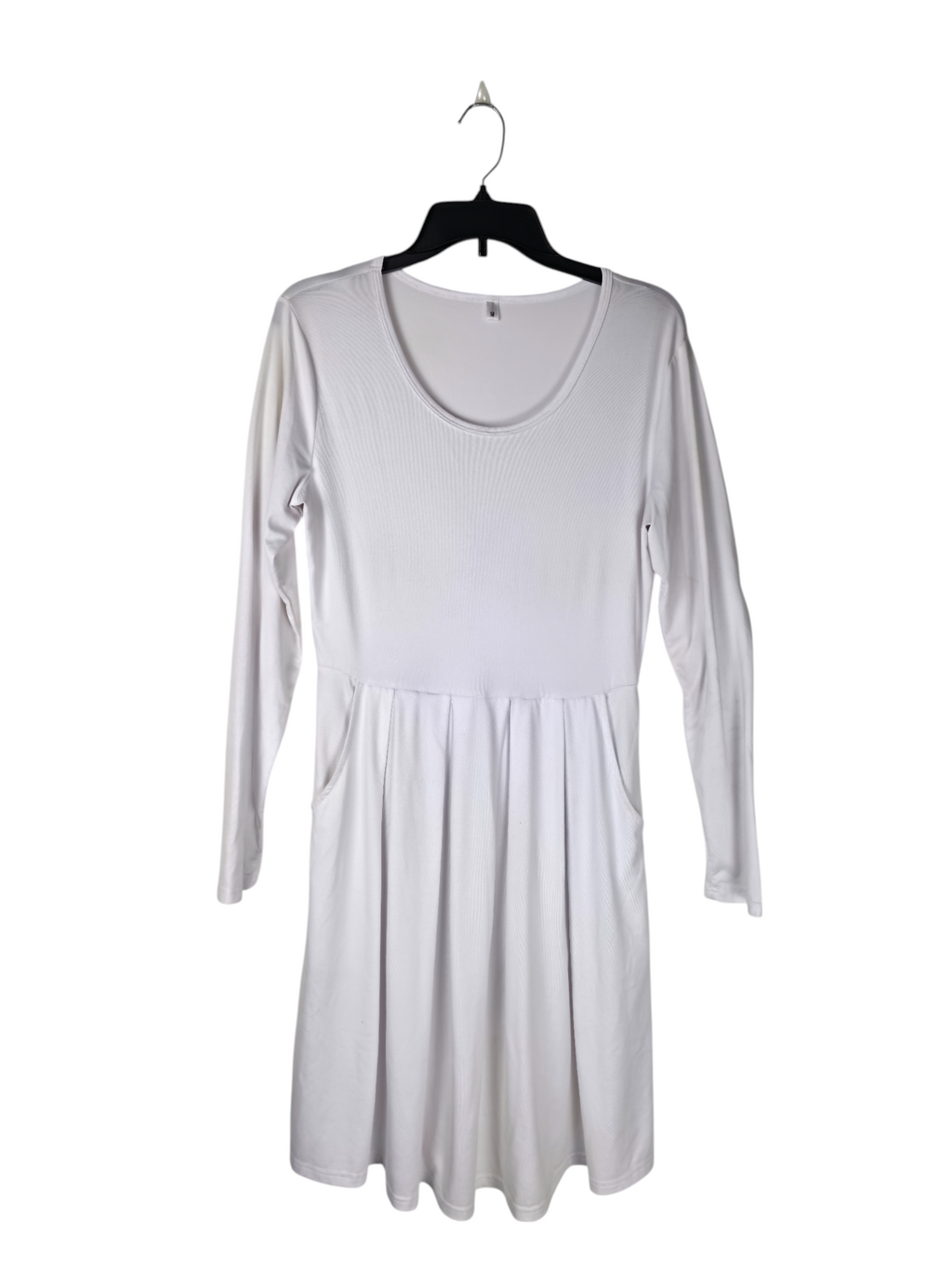 Ivory Long-Sleeve Casual Dress — clean product image