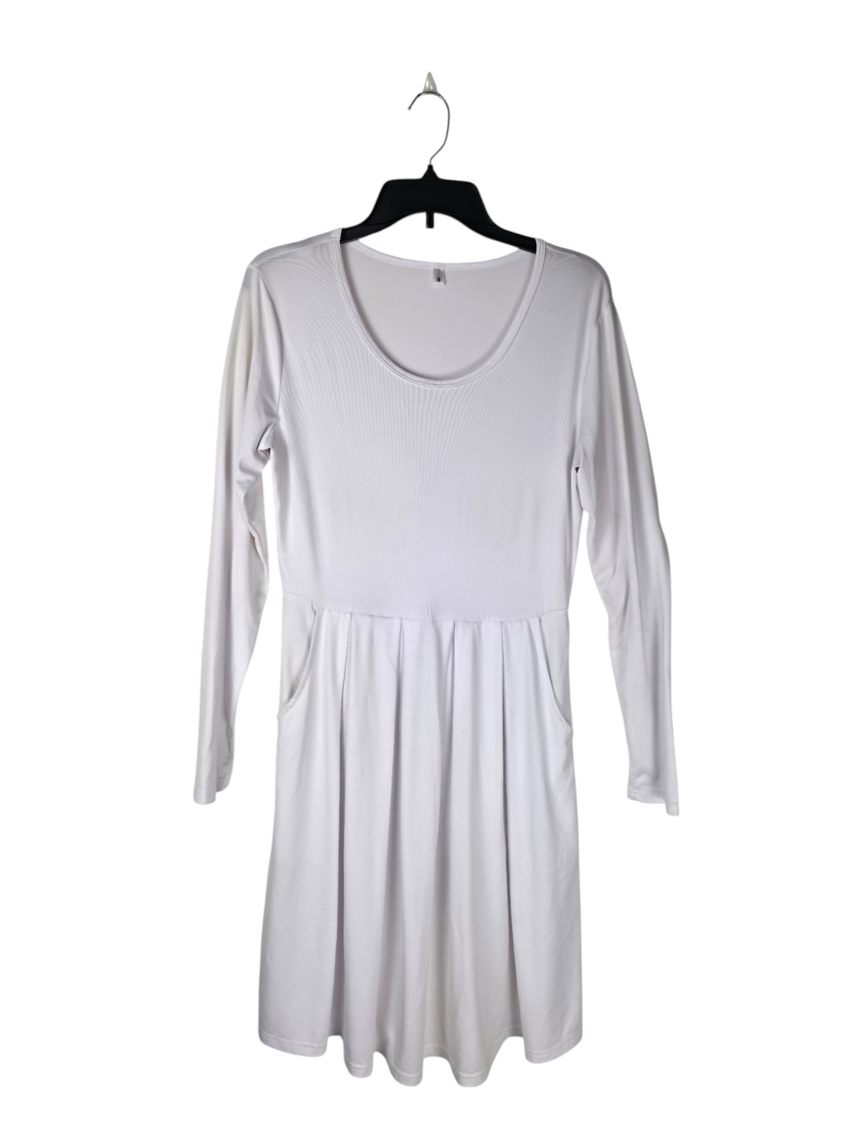 Ivory Long-Sleeve Casual Dress — clean product image