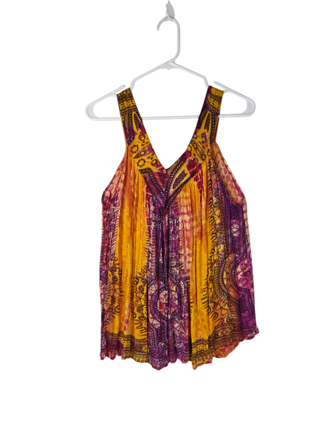 Marigold Muse boho patterned top clean product front