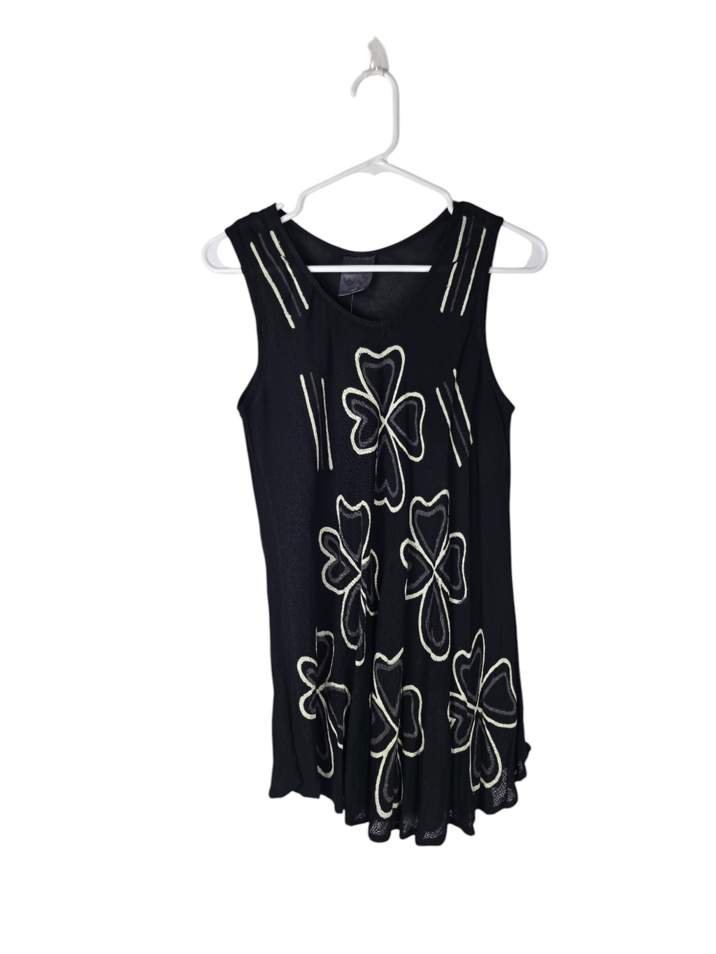 Midnight Clover Patterned Sleeveless Top — clean product image