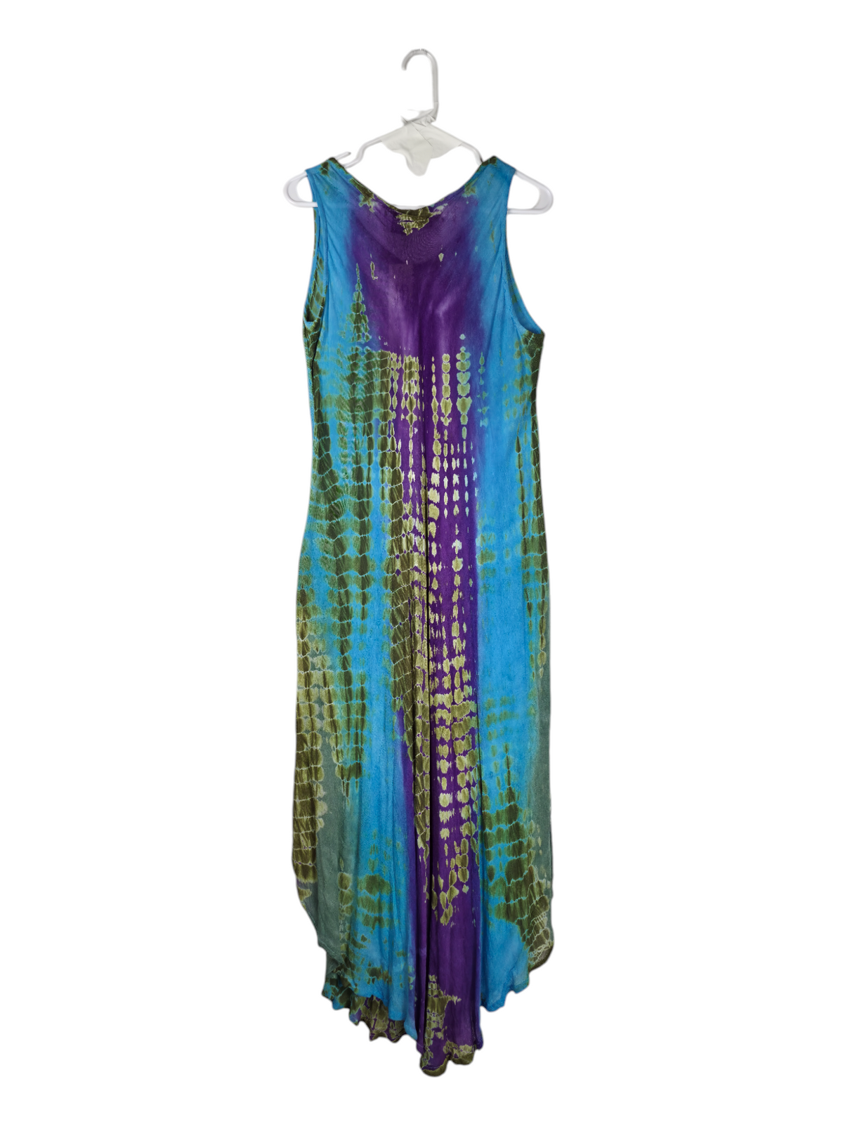 Unexpectedly You Ocean Prism blue purple hand-dyed maxi dress — back product view