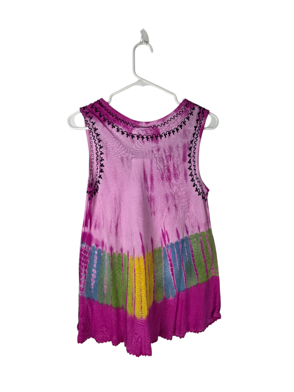 Orchid Bloom Embroidered Rainbow Tank Top — alternate clean product image
