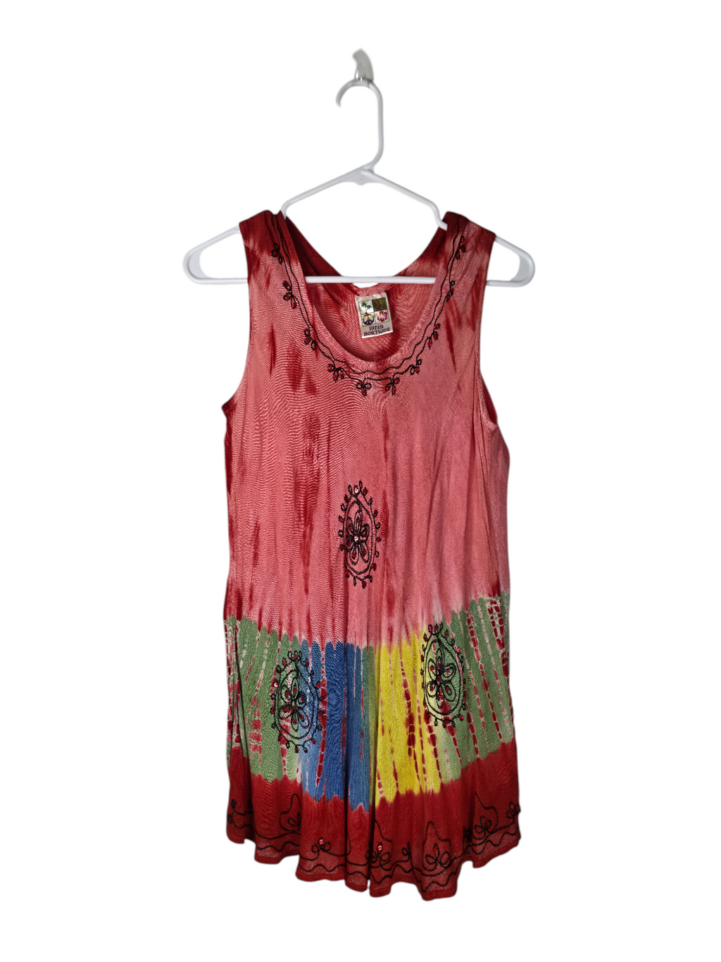 Sunset Carnival Embroidered Boho Top — primary clean product image